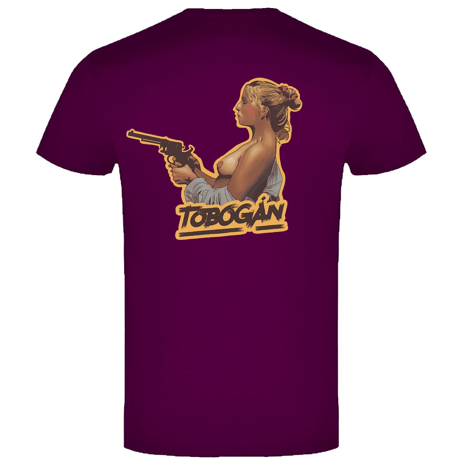 TOBOGÁN - Camiseta «Mamá Tiene Una Pistola» Granate - Imagen 3