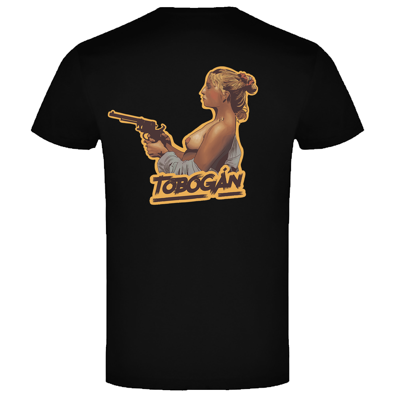 TOBOGÁN - Camiseta «Mamá Tiene Una Pistola» Negra - Imagen 3