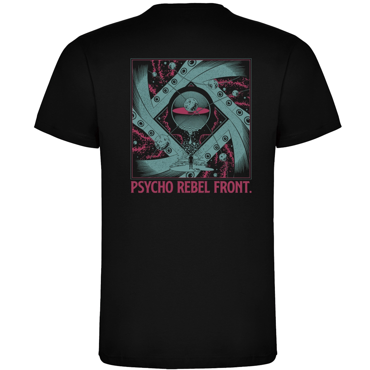 Psycho Rebel Front - Camiseta «Cosmic Fingers» Negra - Imagen 3